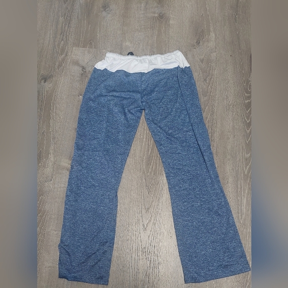 Jpgif Womens Patchwork Yoga Wide Leg Pants Size 2XL Blue And White - Picture 2 of 3